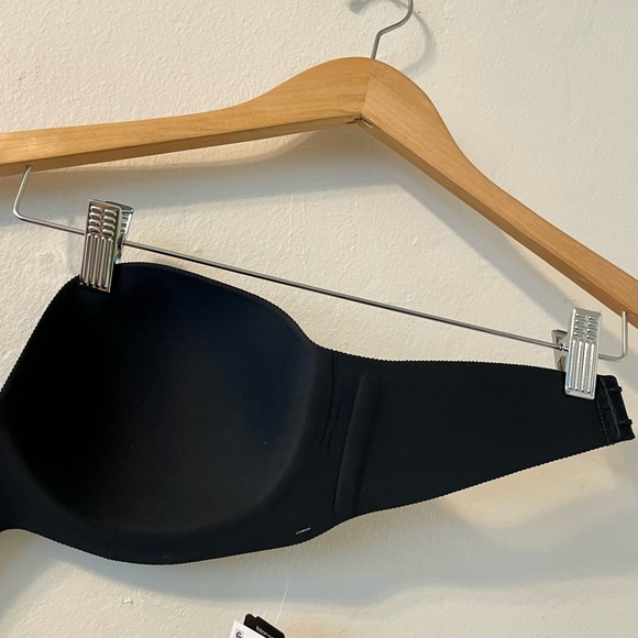 Felina Strapless Hint of Skin Bra, NWT Black 34D - Picture 4 of 7